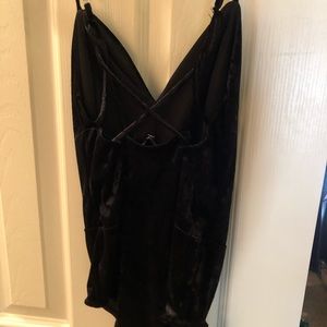 Black velvet bodysuit